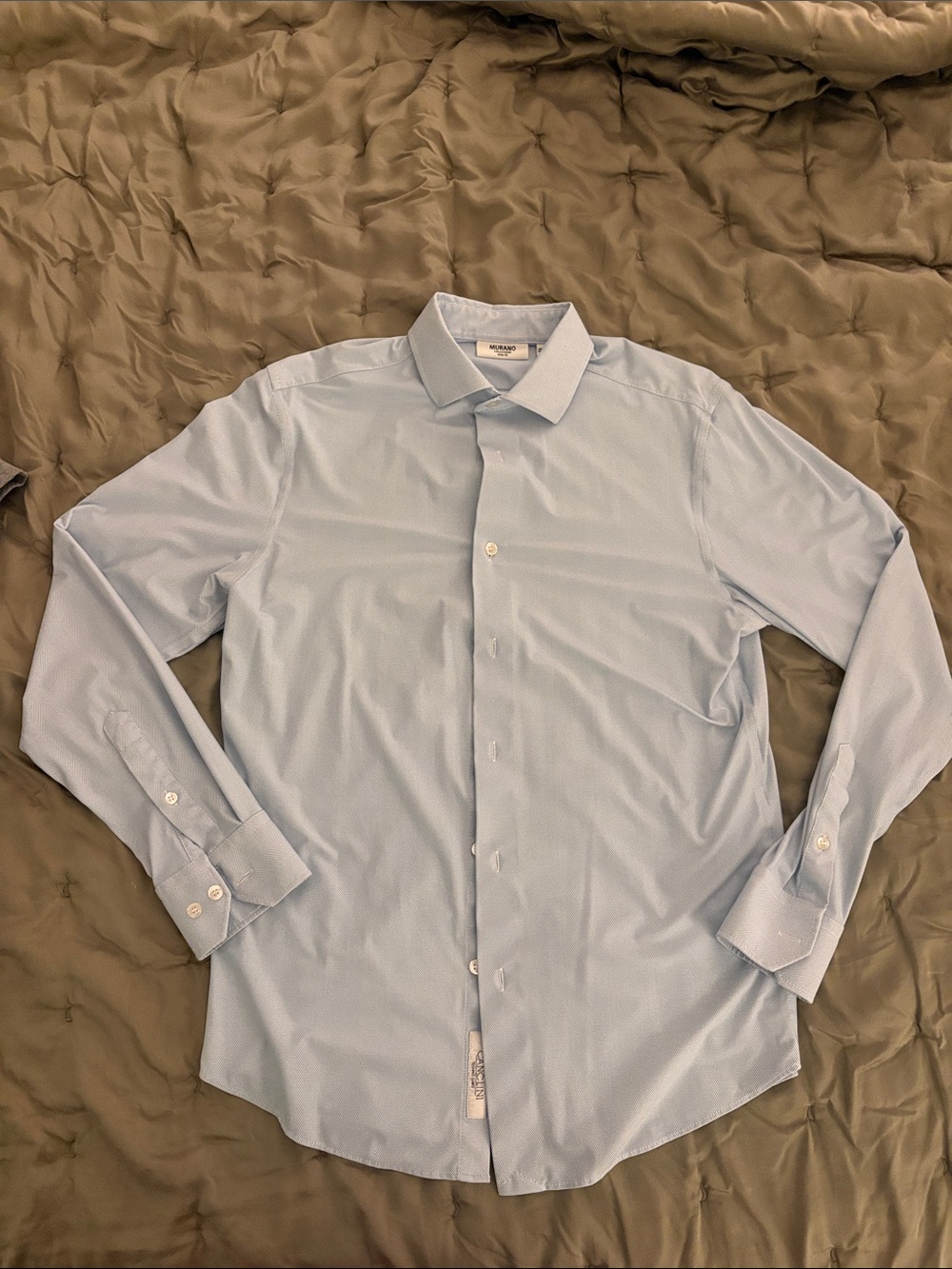 Murano Light Blue Men’s Slim Dress Shirt - Spread Collar